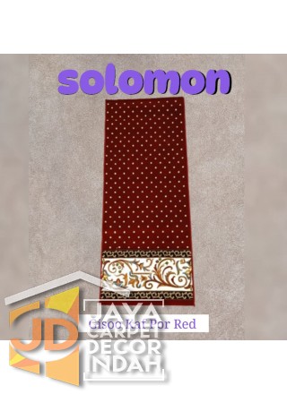  Sajadah Imam  Solomon  motif Gisoo Kaf Por Red ukuran 60 x 120 cm & 60 x 150 cm